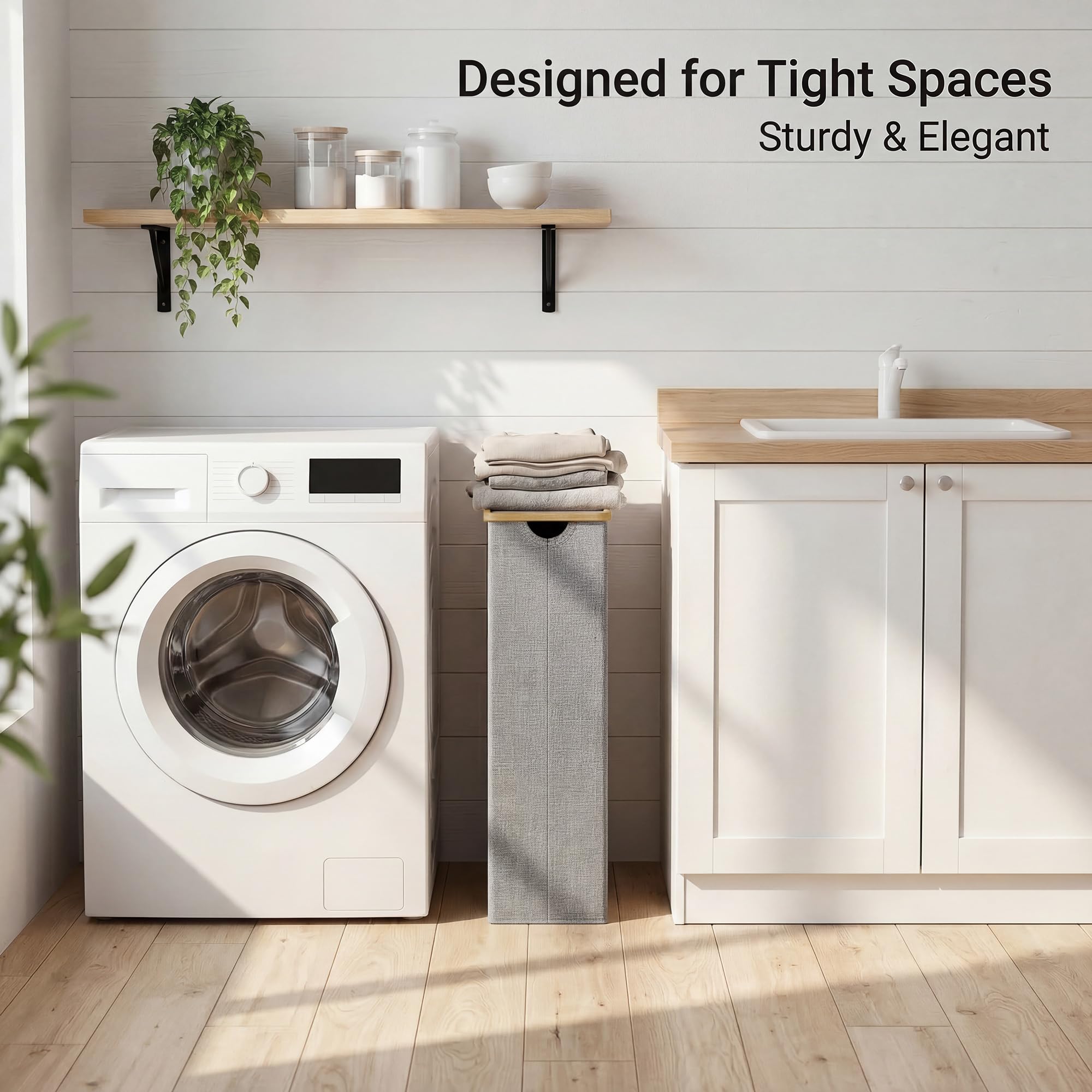 efluky 75L capacity in light grey for tight spaces like bathrooms