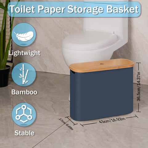 efluky bamboo-handle basket highlights durable, portable bathroom storage