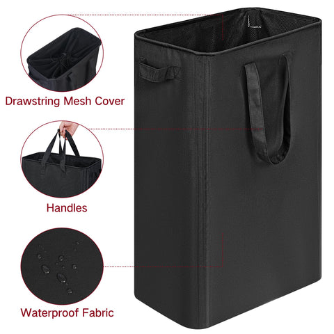 efluky Collapsible laundry basket with four removable rods
