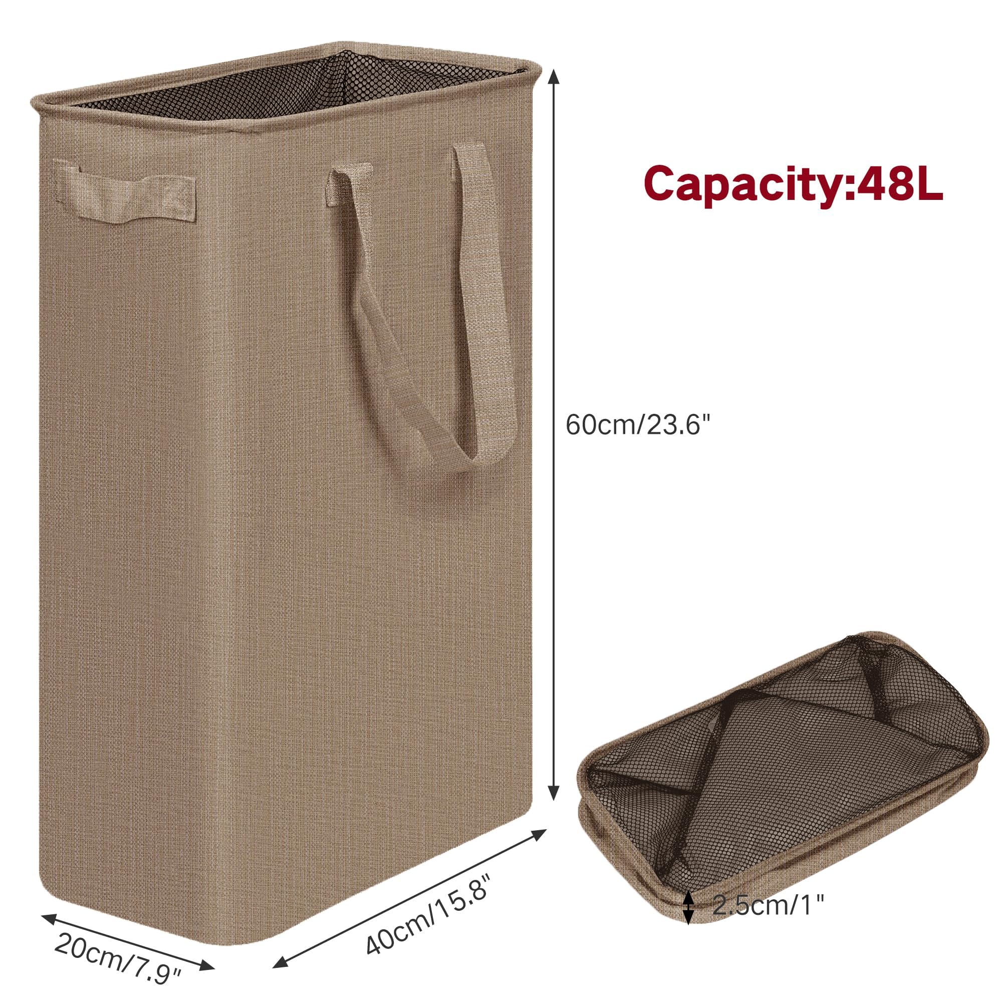 efluky collapsible hamper folded compact for small closets.