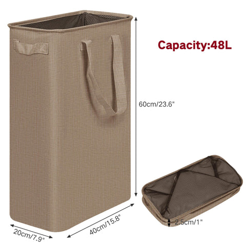 efluky collapsible hamper folded compact for small closets.