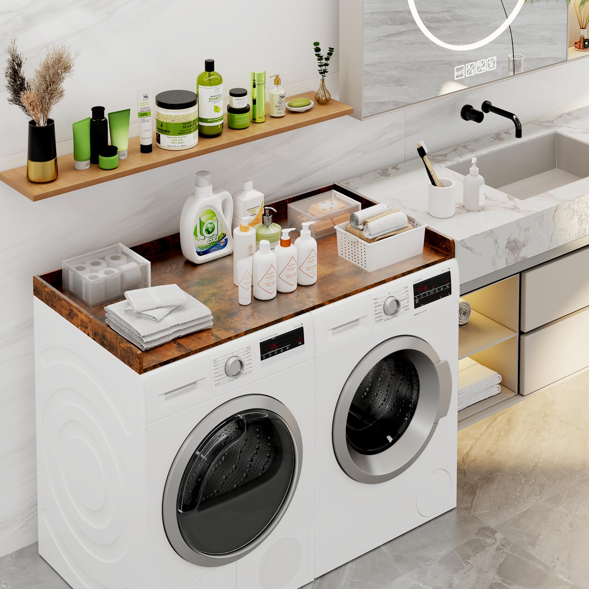 efluky countertop features anti-slip pads and rounded edges for safer use.