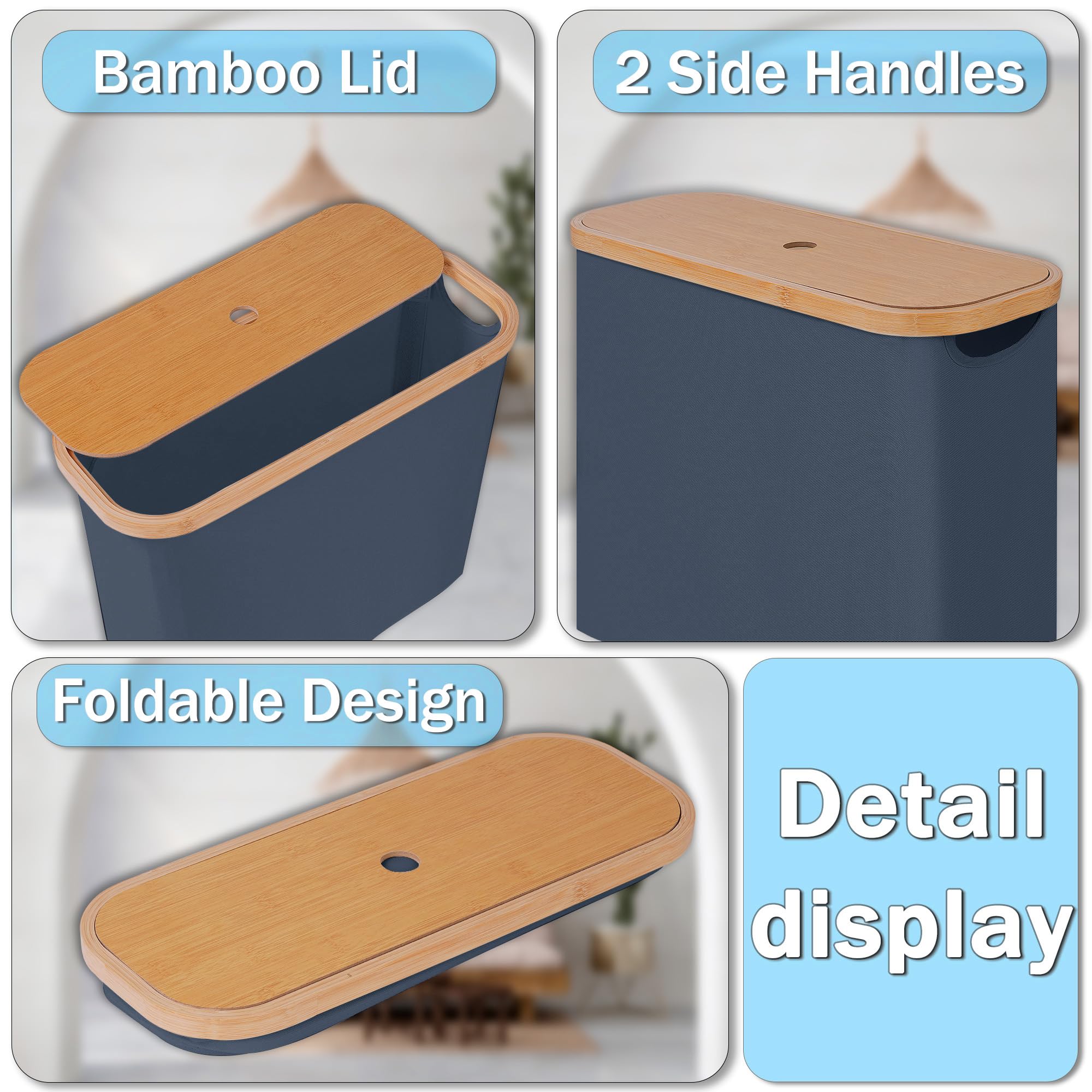 efluky foldable bathroom basket easy to assemble and store when not in use