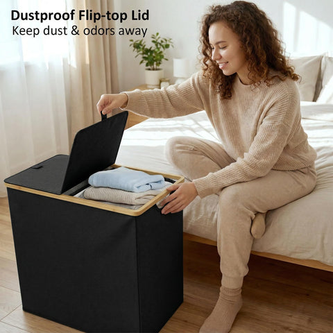 efluky 140-liter capacity accommodates a week’s laundry.