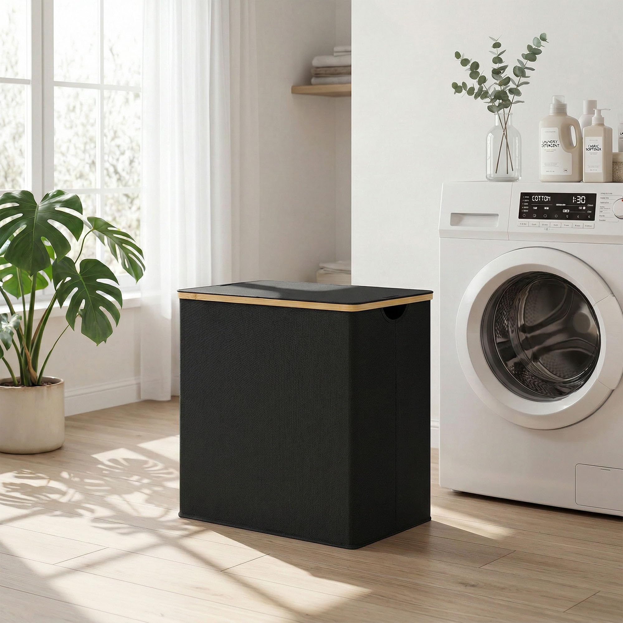 efluky easy-assembly laundry hamper for quick setup.