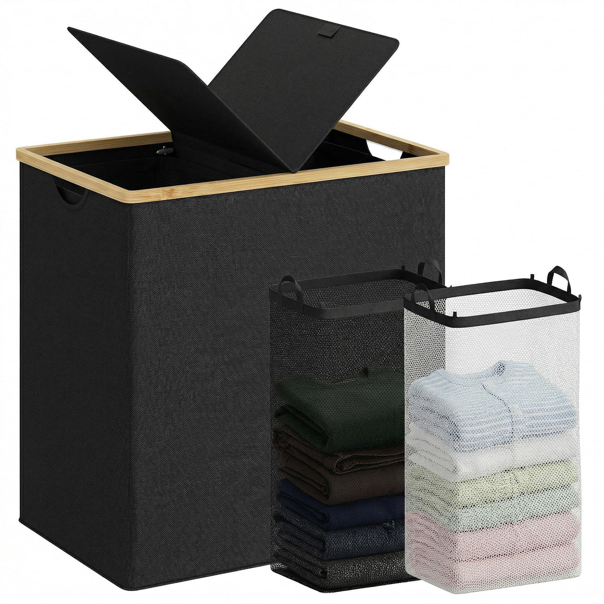 efluky laundry hamper with lid keeps odors contained and laundry organized.