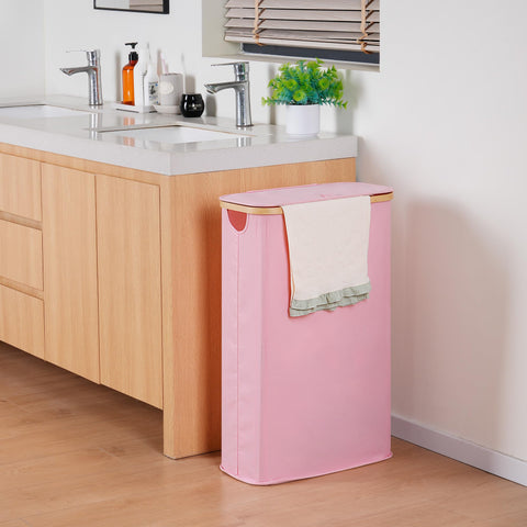 efluky narrow hamper with removable inner bag for easy transport