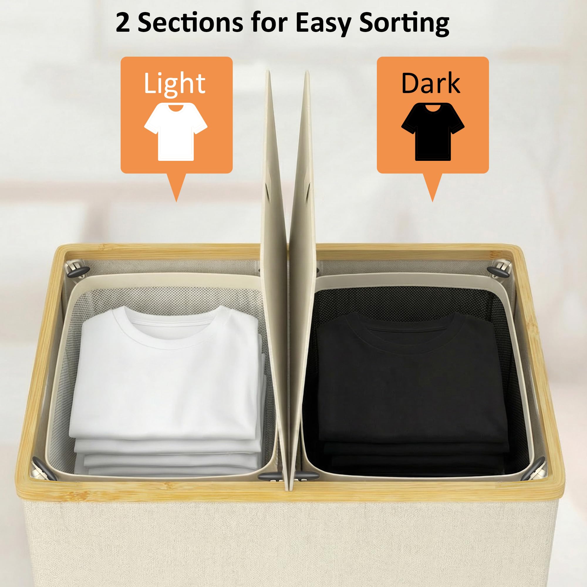 efluky removable inner bags simplify moving dirty clothes to the washer