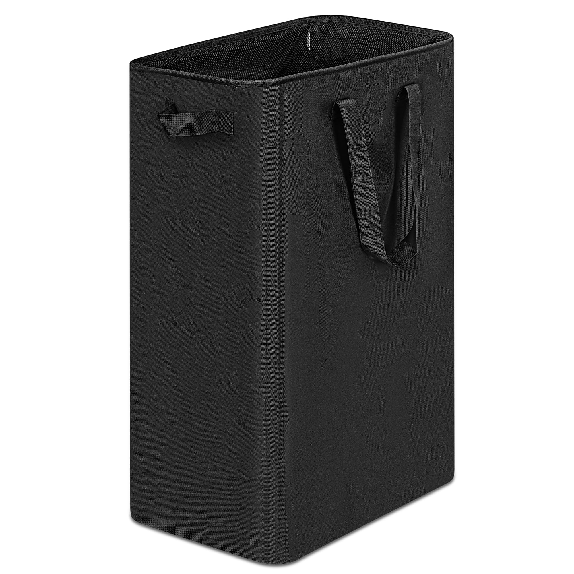 efluky Slim Laundry Basket placed between washer and dryer for compact spaces