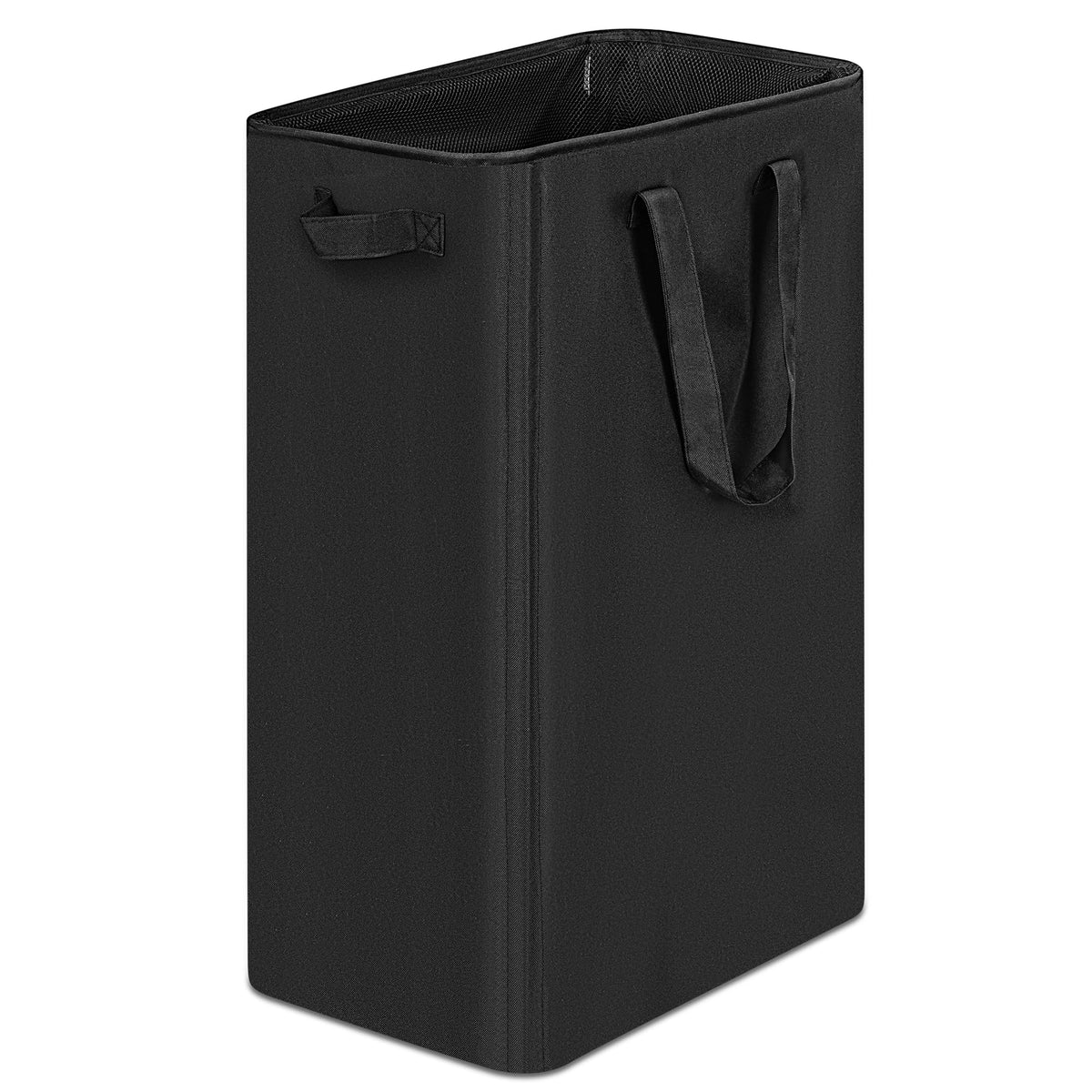 efluky Slim Laundry Basket placed between washer and dryer for compact spaces