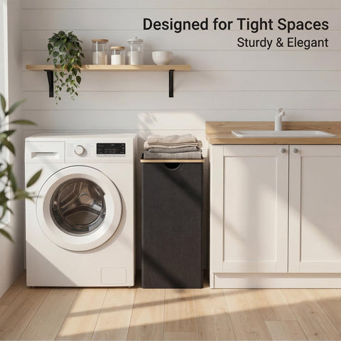 efluky slim laundry basket easy-assembly in minutes.