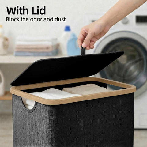 efluky slim laundry basket interior bag removable for easy sorting and washing.