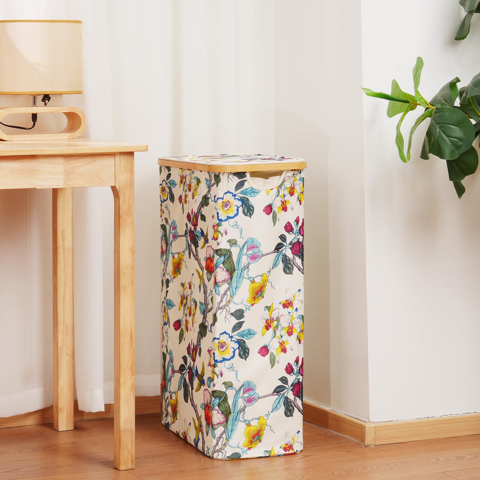 efluky slim laundry basket with removable inner bag simplifies sorting and washing