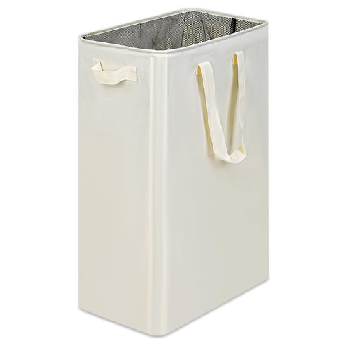 efluky Slim Laundry Basket side view highlights slim profile for tight spaces.