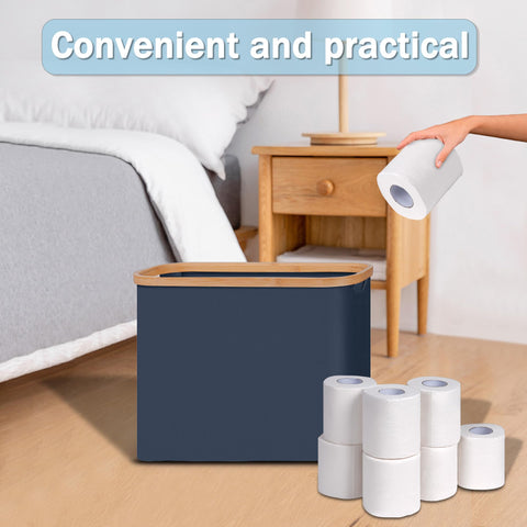 efluky slim toilet paper basket fits small spaces while keeping supplies visible