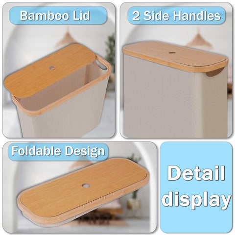 efluky tall narrow basket in a bathroom saves space and organizes essentials