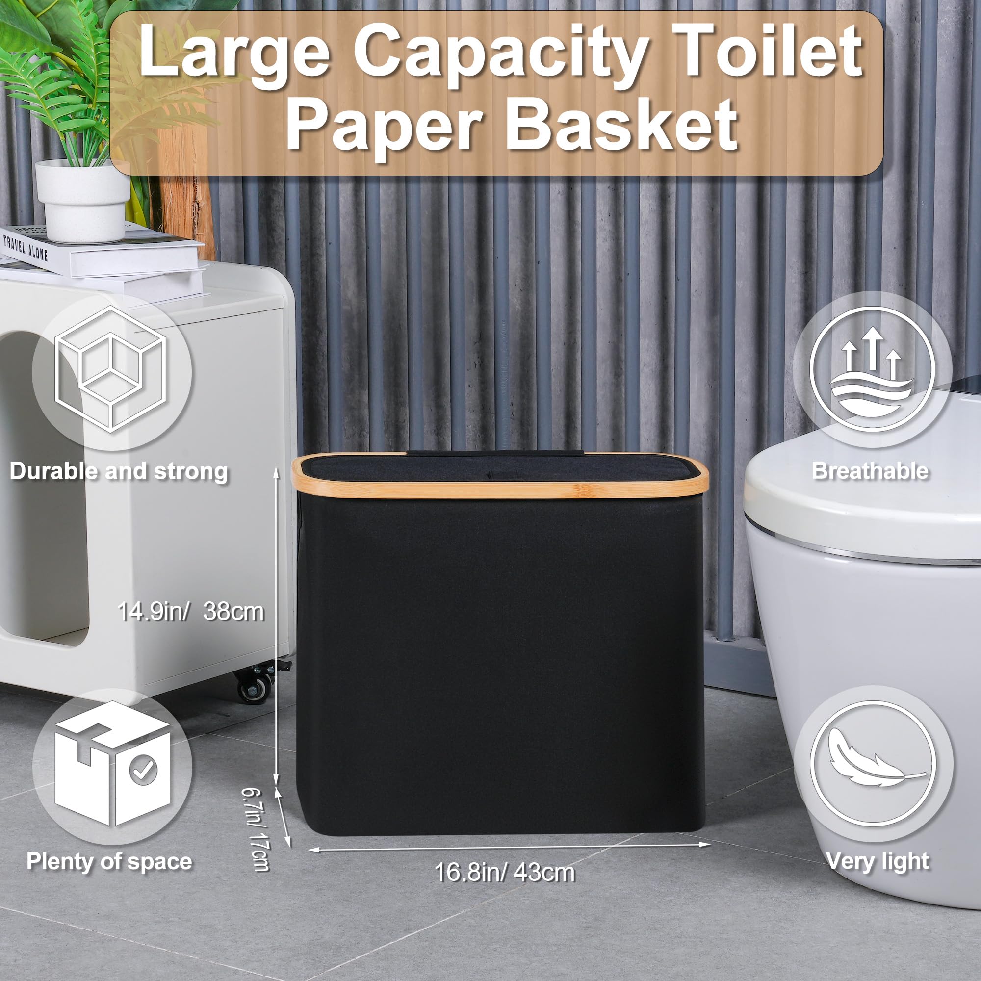 efluky bamboo-handle basket designed for easy relocation and access.