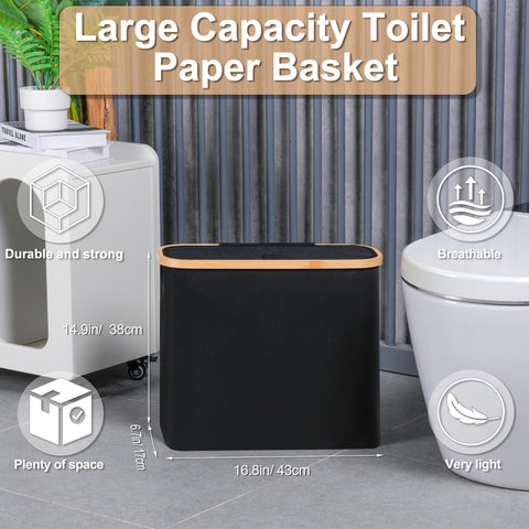 efluky bamboo-handle basket designed for easy relocation and access.