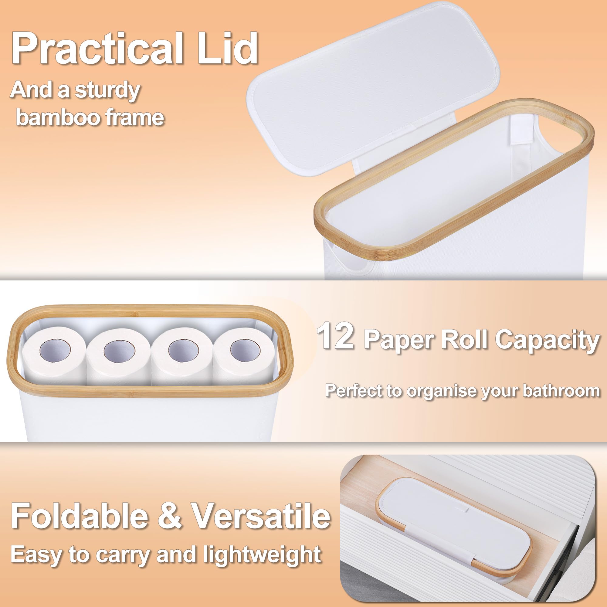 efluky 9-12 roll capacity keeps bathroom organized and ready