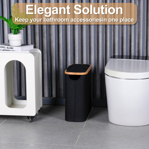 efluky bathroom basket shown in a modern, clean space.