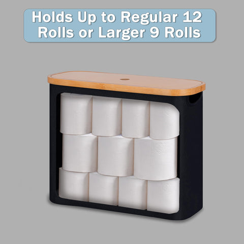 efluky toilet paper basket with lid, folded for compact storage