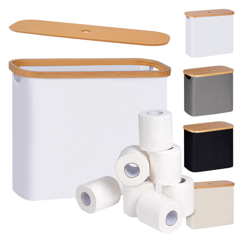 efluky toilet paper basket with lid for tidy bathroom storage and easy access.