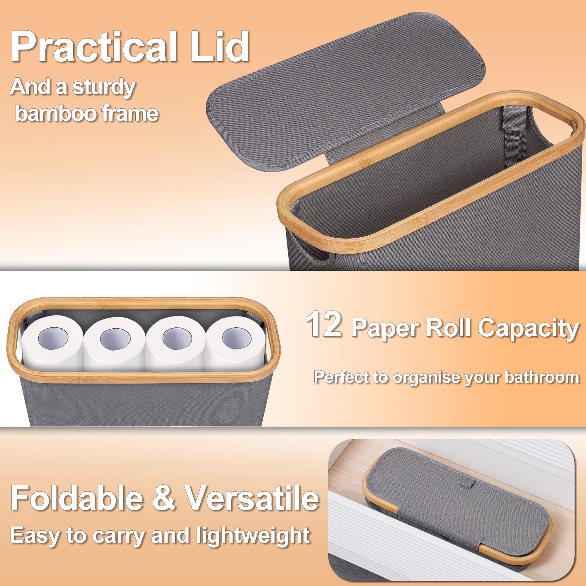 efluky slim side view demonstrates compact storage in small bathrooms.