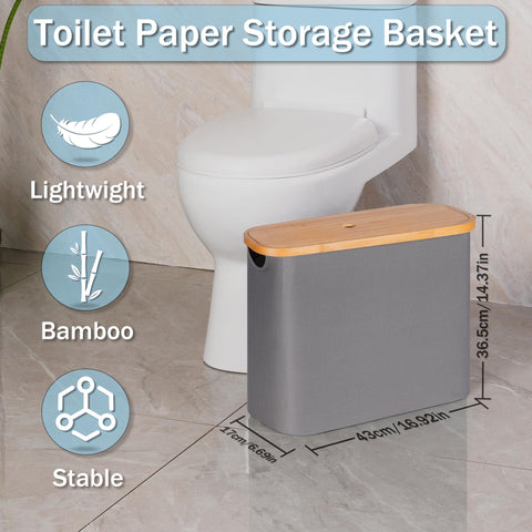 efluky toilet paper storage basket with lid keeps rolls protected and accessible