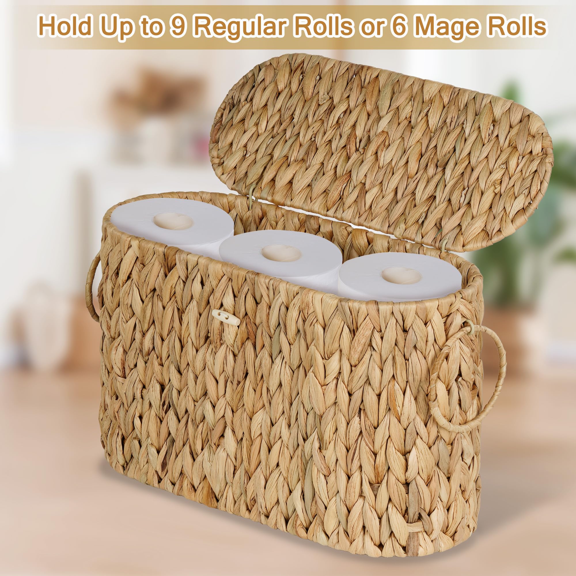 efluky toilet paper storage basket slim profile fits tight spaces without clutter