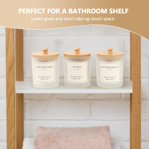 Eggs Sound Bamboo Lid Apothecary Jar highlights natural design and moisture protection.