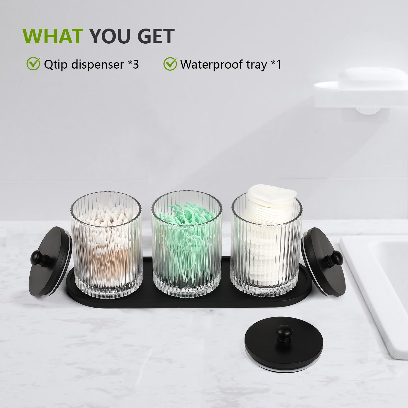 Eggs Sound bathroom tray with waterproof non-slip base stabilizes essentials