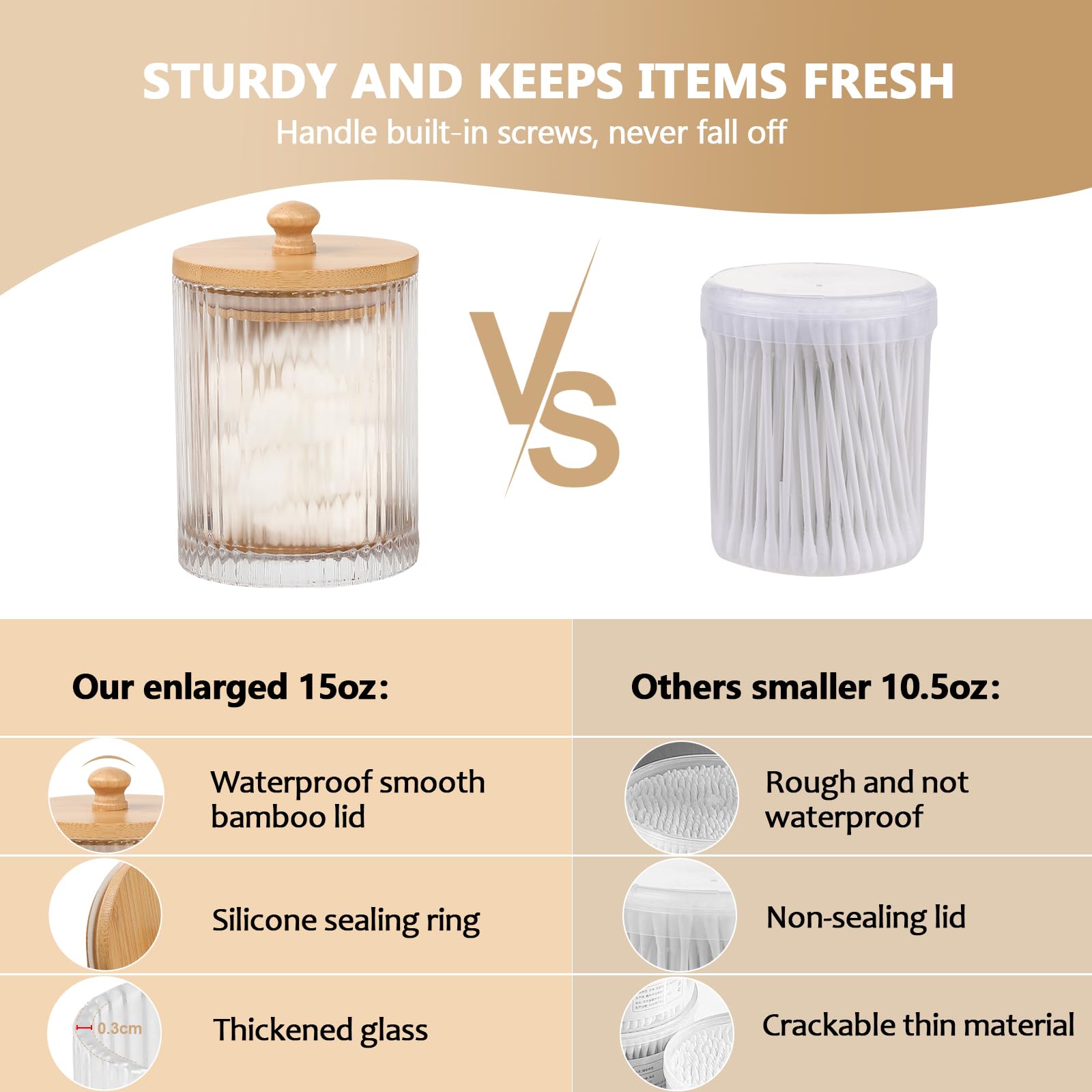 Eggs sound clear glass design lets you see contents at a glance