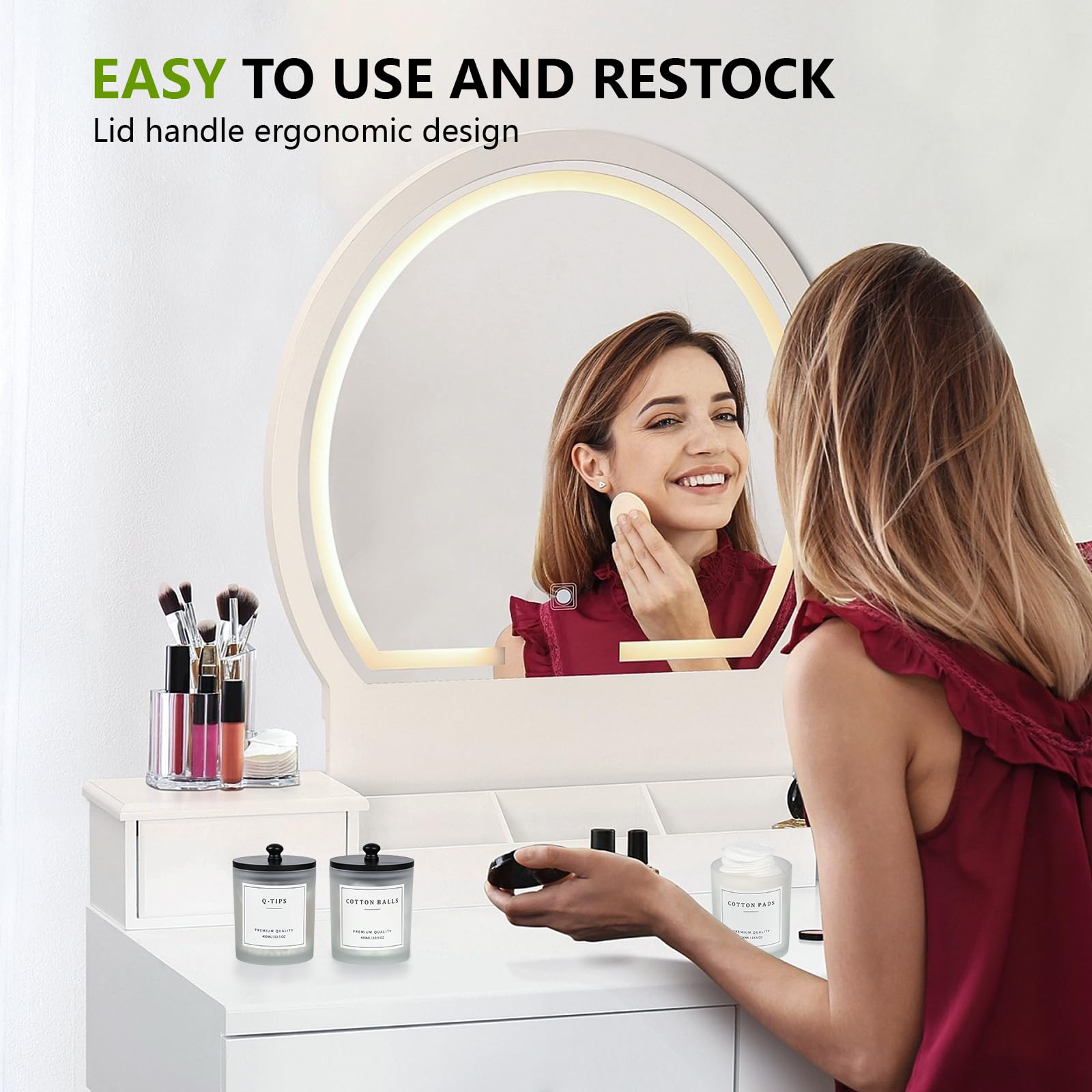 Eggs Sound ergonomic lid handle improves grip and prevents spills