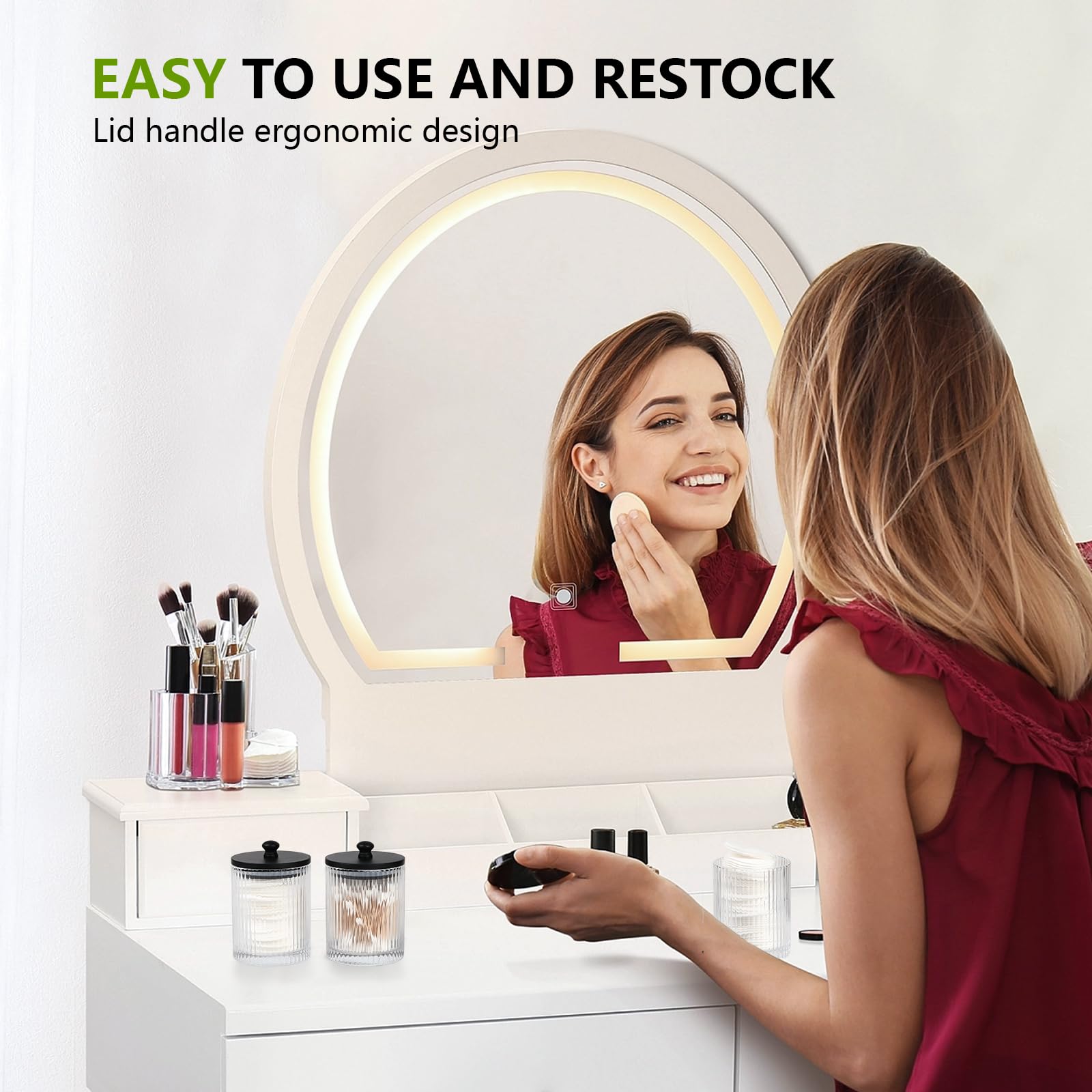 Eggs Sound gift-ready cotton swab holder for a bathroom upgrade