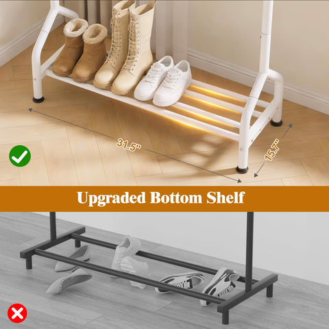 EAGMAK side profile shows stable base and leveling feet for uneven floors