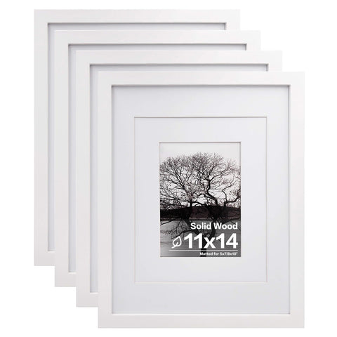 Egofine solid pine frame with plexiglass for wall- and tabletop-display of 11x14 photos.