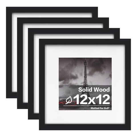 Egofine 12x12 frame front view in black for wall display