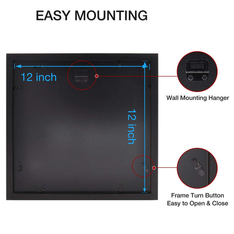 Egofine 12x12 frame wall mounting ready for quick hanging