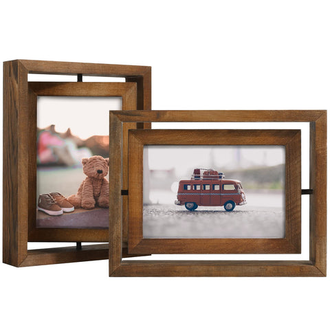 Egofine 2-pack rotating frame front view with dual 4x6 displays