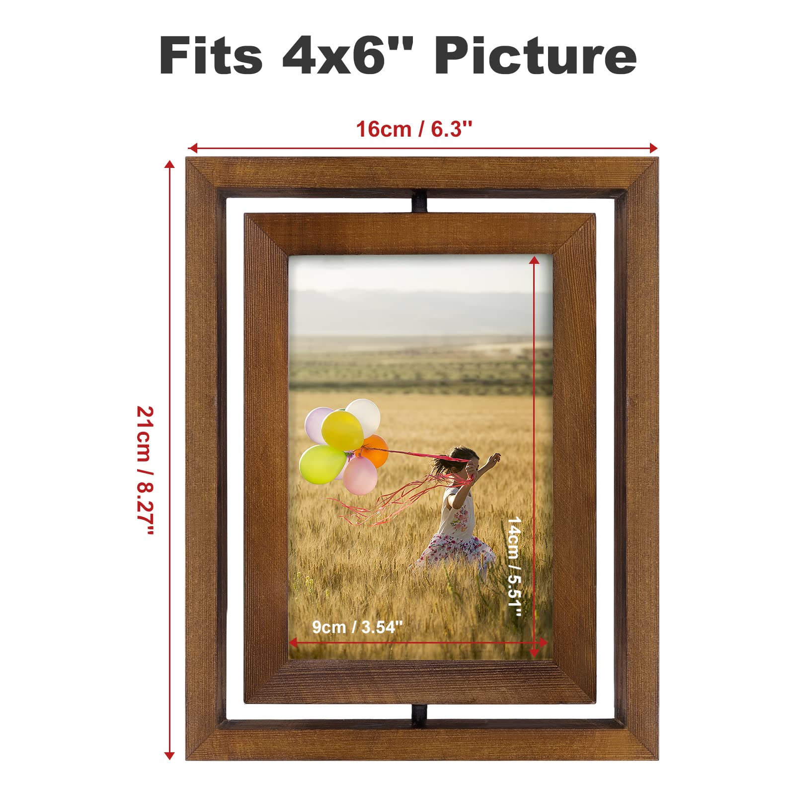Egofine rotating frame side view showing 360-degree rotation