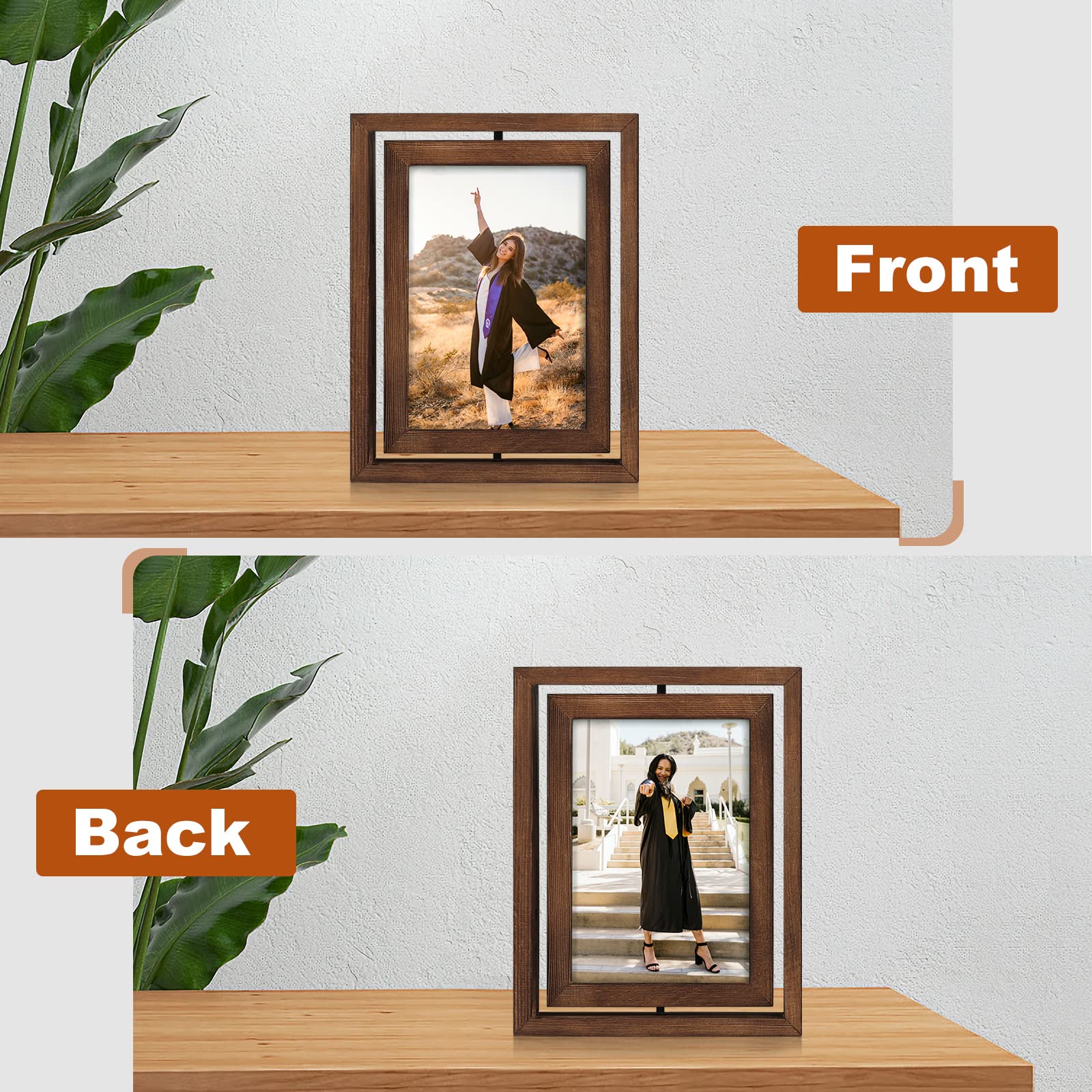 Egofine back view reveals two glass panels protecting photos