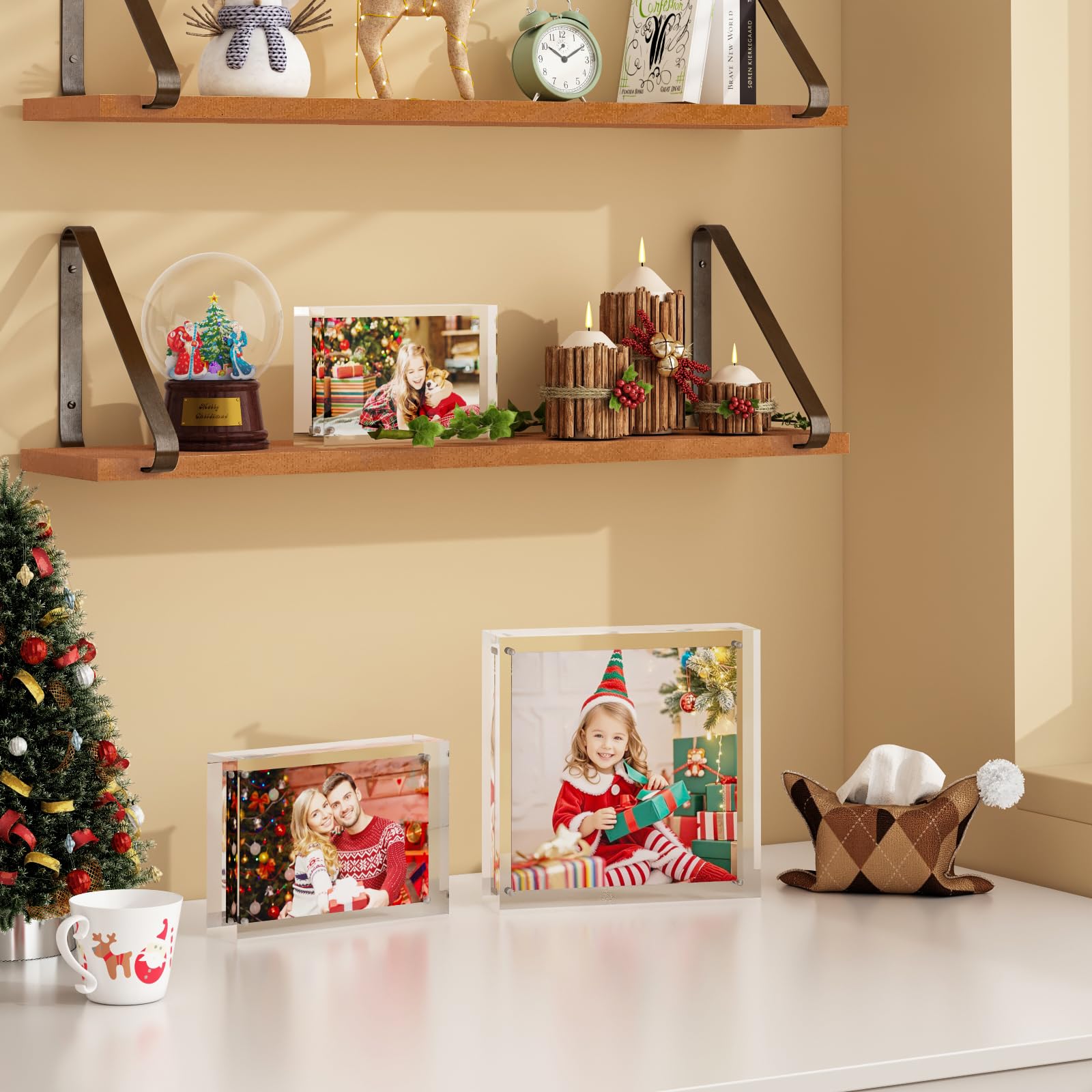 Egofine frame with corner magnets for secure attachment