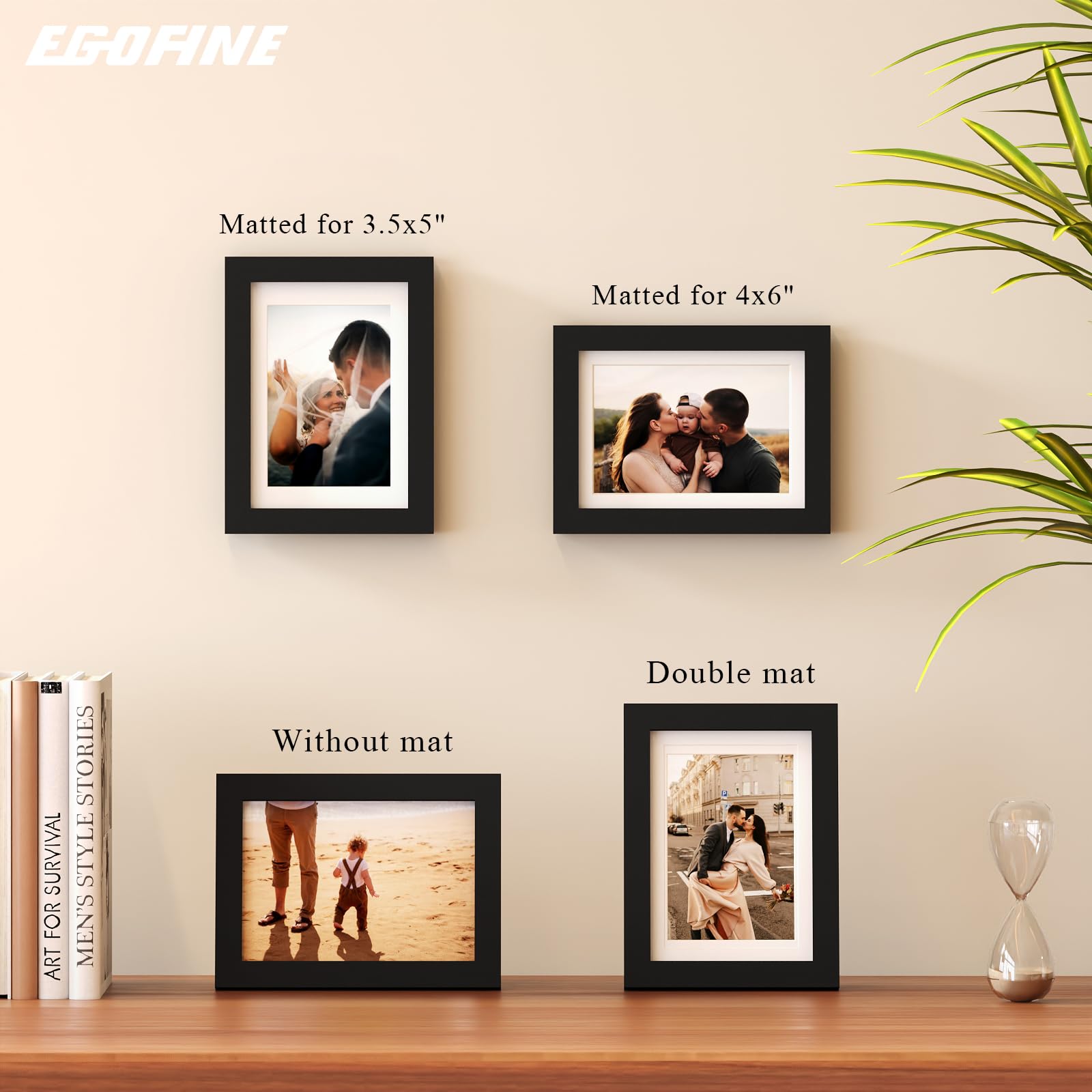 Egofine 5x7 frame without mat for full-photo showcase.