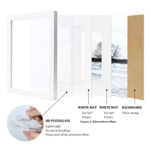 Egofine 8x10 frame back with wall hangers for portrait or landscape display