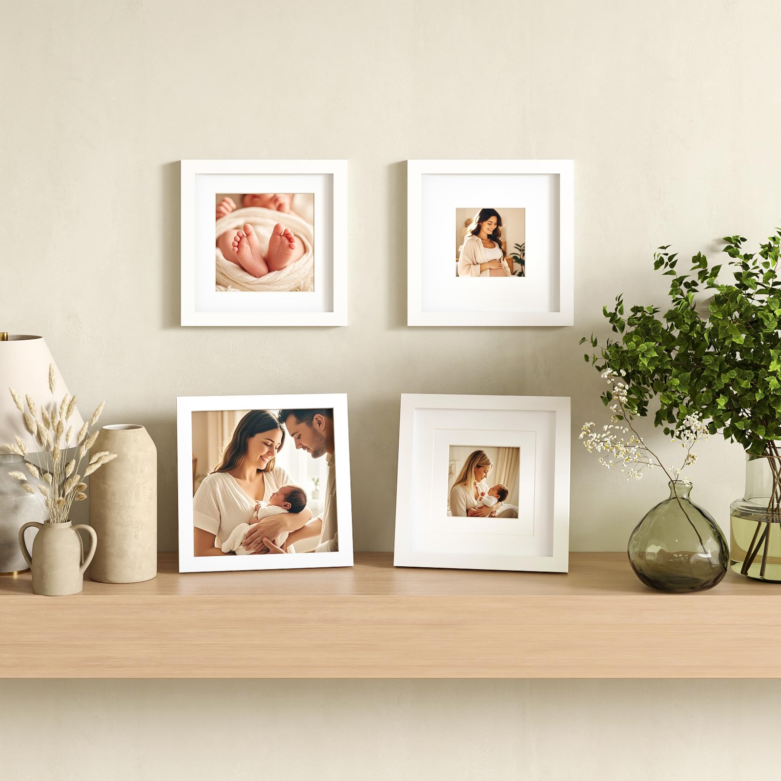 Egofine back opening with 4x4 mat holds memories neatly