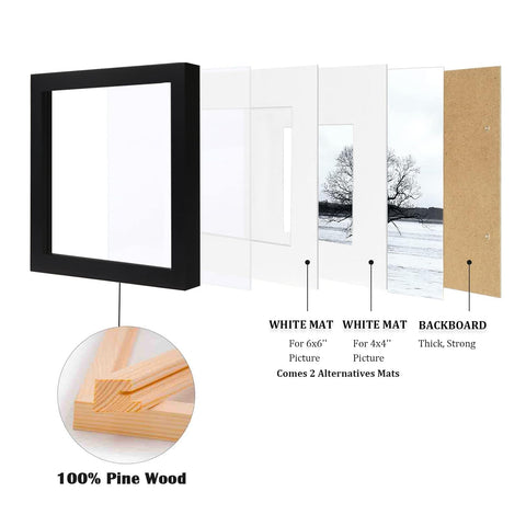 Egofine plexiglass front cover protects photos with clear view.