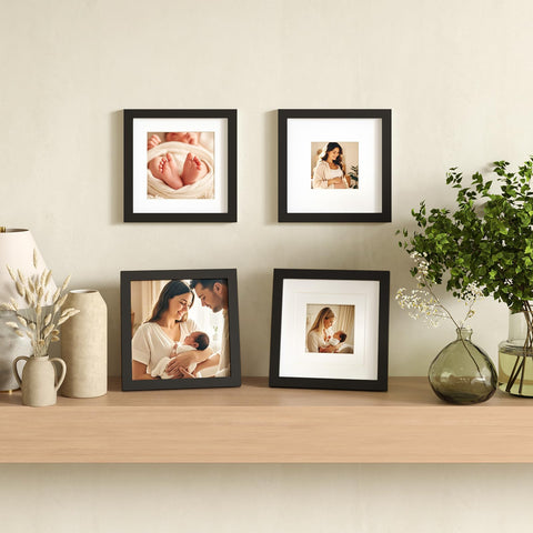 Egofine table-top easel enables easy desk-side photo display.