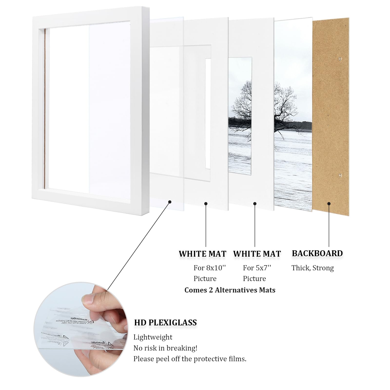 Egofine frame offers wall-mount and tabletop display options for flexible placement.