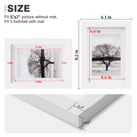 Egofine 5x7 frame without mat ideal for full photo