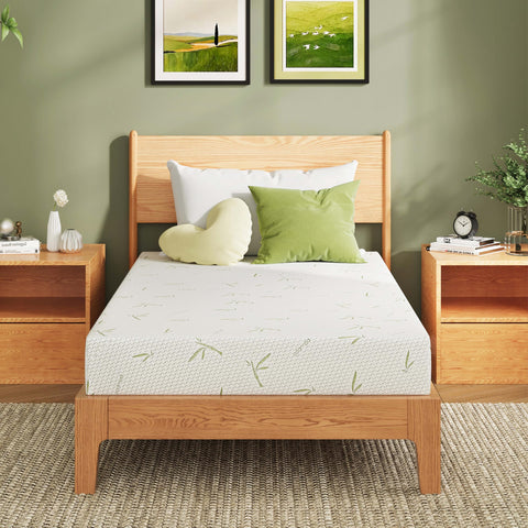 EGOHOME 8-inch twin mattress full view showing cooling comfort and setup ease
